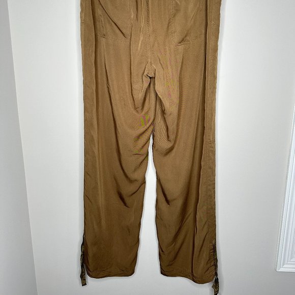 Belle Gray by Lisa Rinna Size L Taupe Light Brown Elastic Waist Pants - Picture 4 of 7